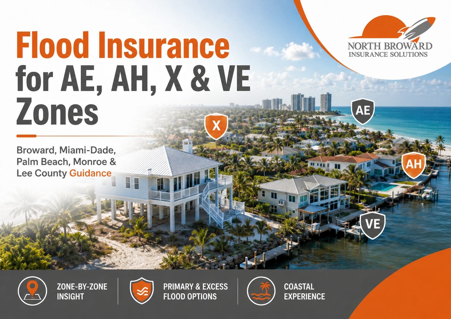 Flood Insurance in AE, AH, X and VE Zones: A South Florida Homeowner’s Guide